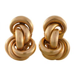 1940
s Gold Knot Earrings