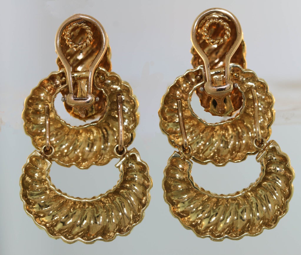 Bold Hammered Door Knocker Earrings