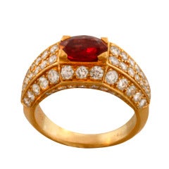 CARTIER Bague en rubis et diamants
