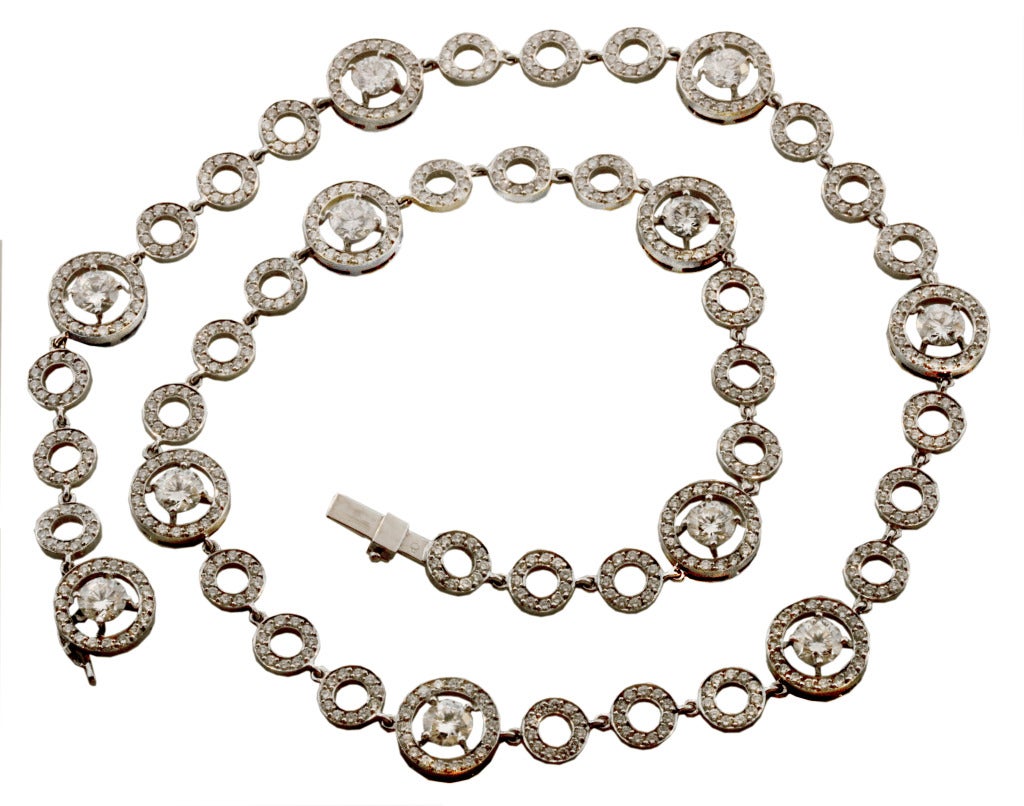 BOUCHERON "Ava"  Diamond White Gold Necklace For Sale