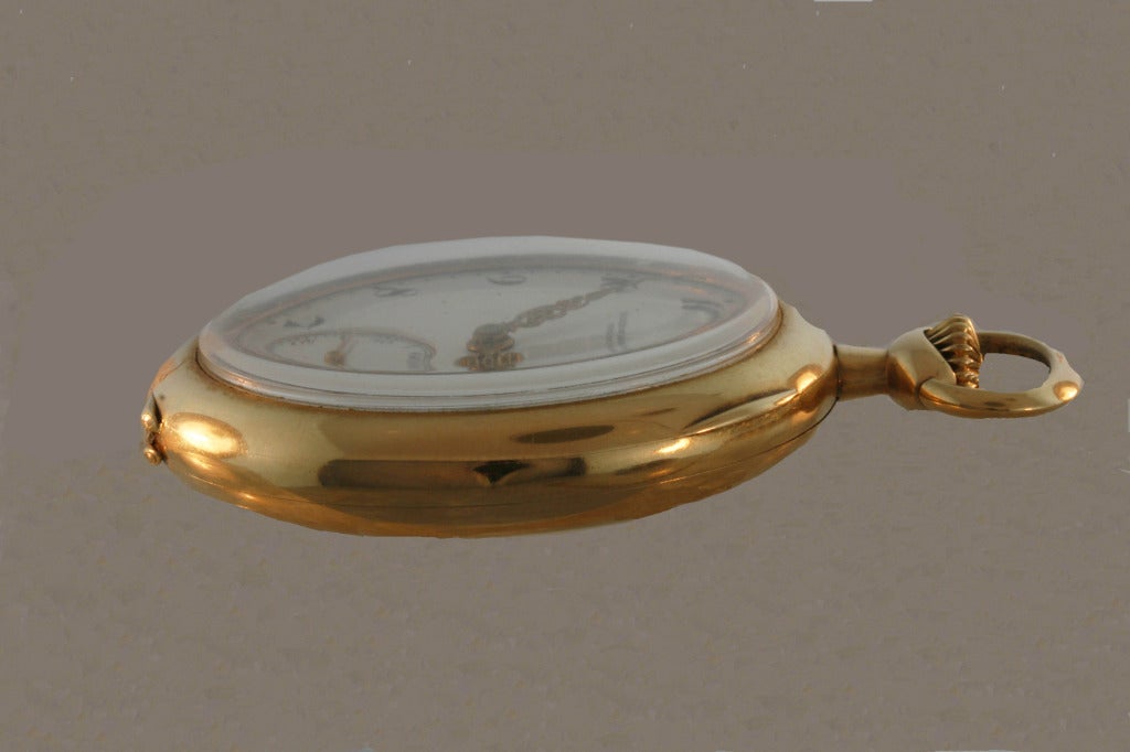 Vacheron & Constantin Yellow Gold Open Face Pocket Watch with Chain In Excellent Condition In Southampton, NY
