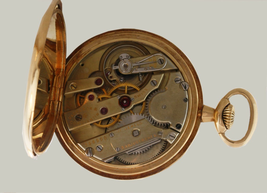 Vacheron & Constantin Yellow Gold Open Face Pocket Watch with Chain 1