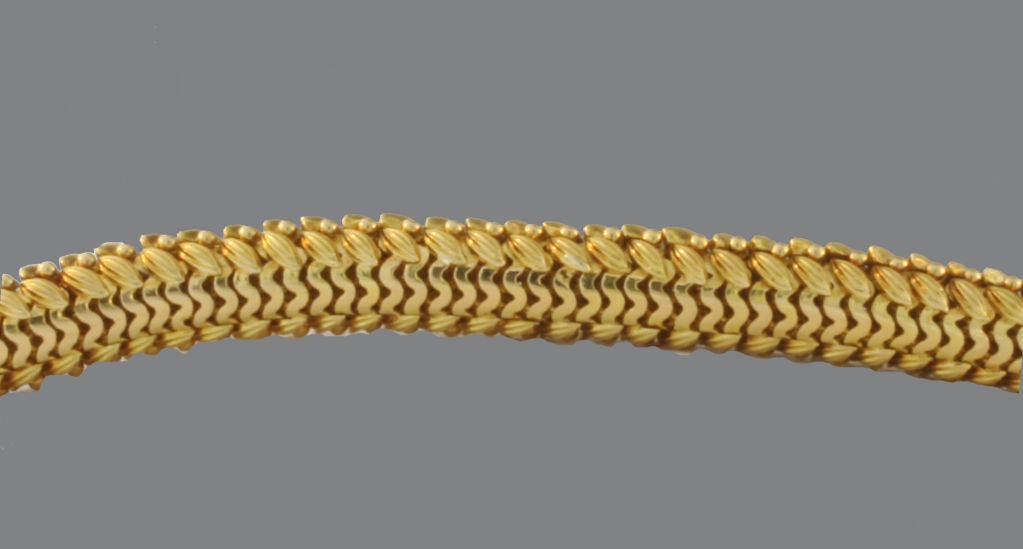 Women's CARTIER Chevron Diamond and Gold Snake Bracelet