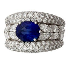 VAN CLEEF & ARPELS diamond and sapphire set ring