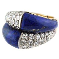 Vintage Van Cleef & Arpels Diamond and Lapis Ring