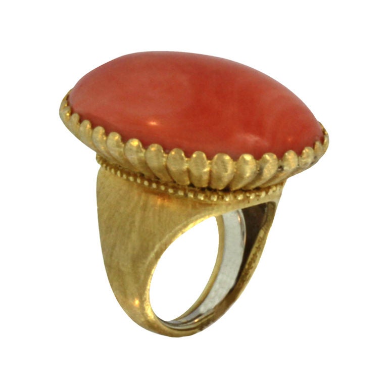 Stunning BUCCELLATI Coral  Ring
