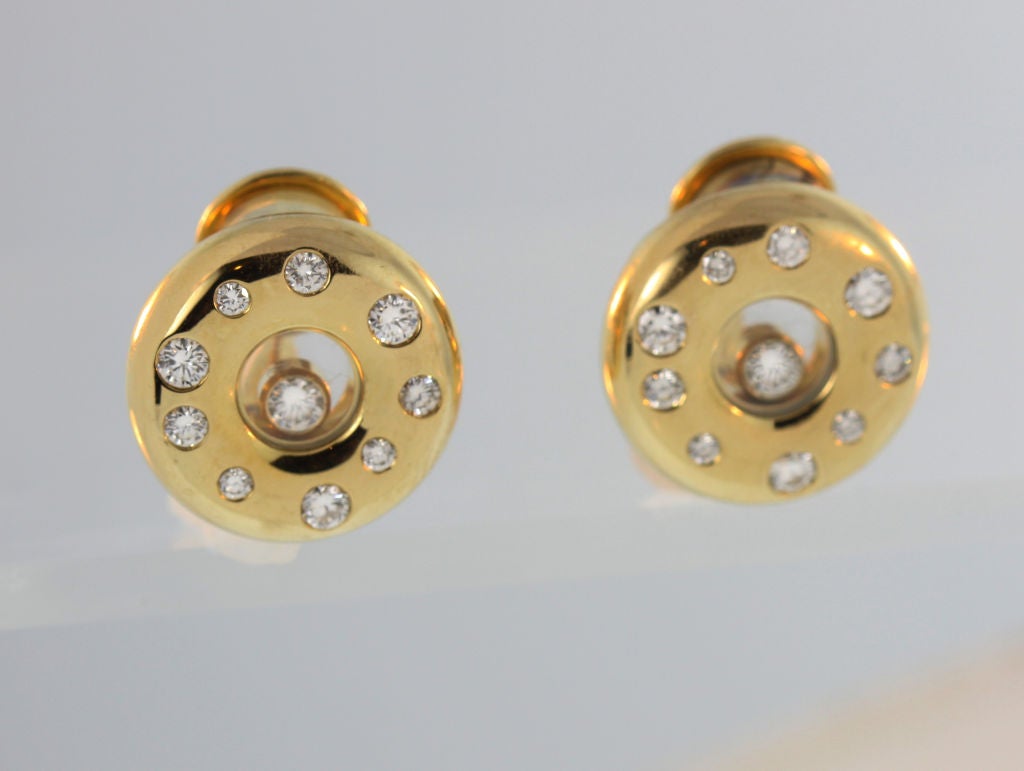 CHOPARD "Happy Diamond" Floating Earrings