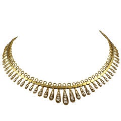Ostier Mid-Century Diamond Fringe Necklace