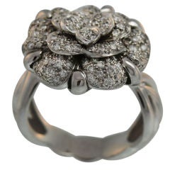 CHANEL Diamond  Signature Camellia Ring