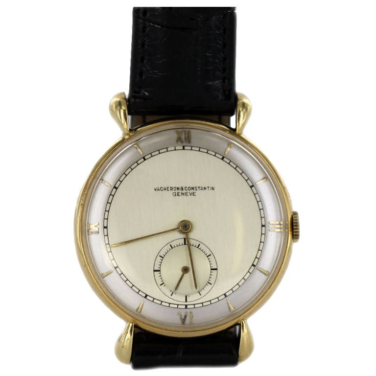 VACHERON & CONSTANTIN Mid Century Gold Wristwatch For Sale