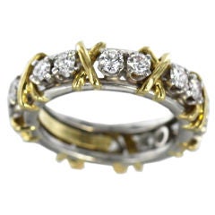 SCHLUMBERGER Sixteen Stone Diamond, Gold & Platinum Ring
