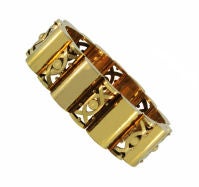 Substantial Mid-Century 14K Yellow Gold Bracelet