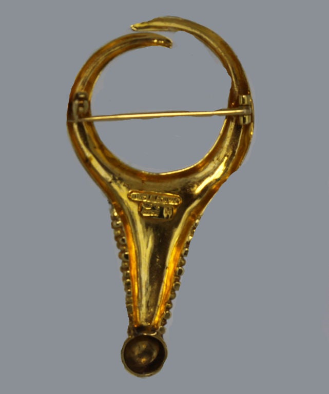 ZOLATAS Textured Gold Pin
