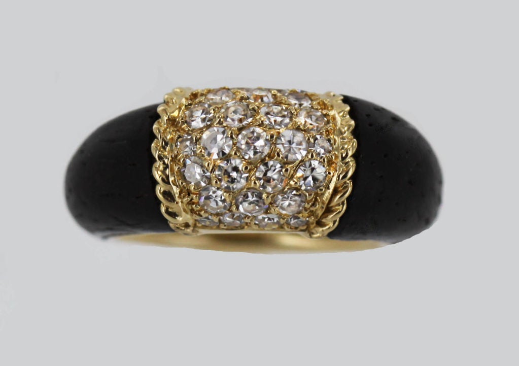 Women's VAN CLEEF & ARPELS Diamond Wood Phillipine Ring