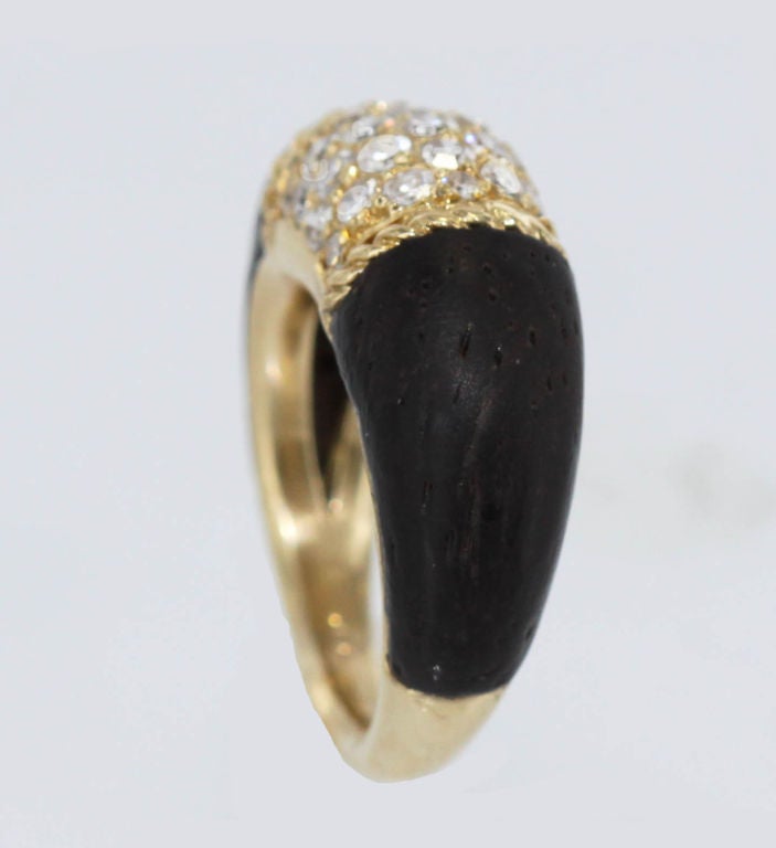 VAN CLEEF & ARPELS Diamond Wood Phillipine Ring 1