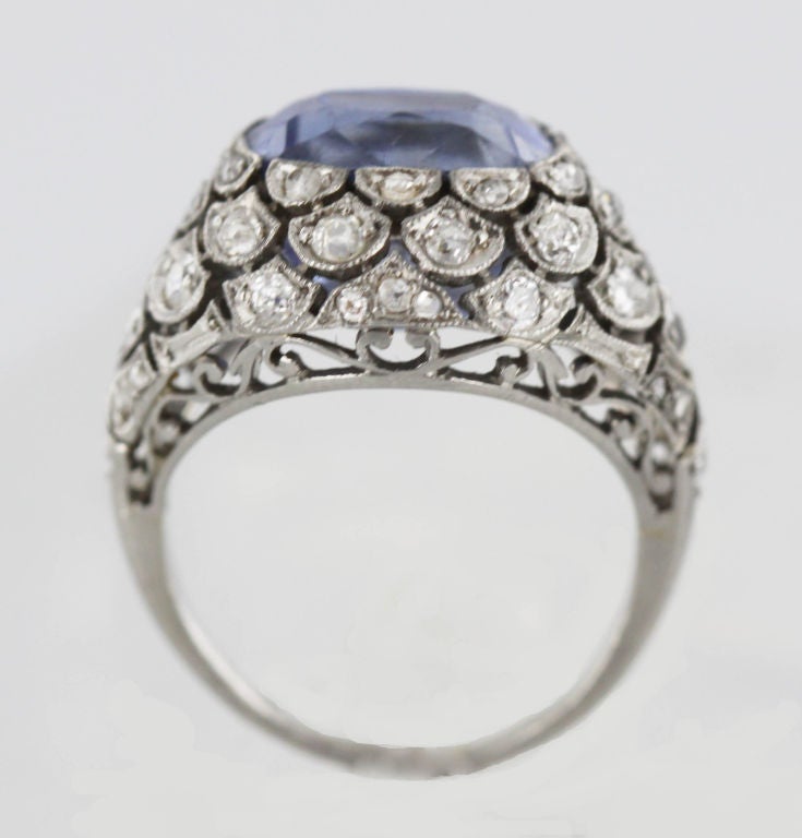 Women's Edwardian Sapphire and Diamond Ring For Sale