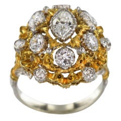 BUCCELLATI Diamond and Gold Dome Ring