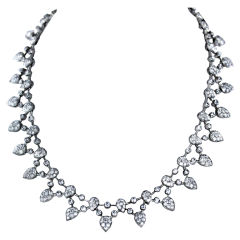 TIFFANY & CO. Elegant Diamond Platinum Necklace
