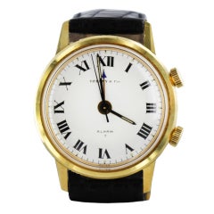 Vintage TIFFANY Elegant Gold Alarm Wristwatch