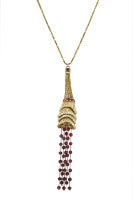 BOUCHERON Frou Frou Pendant With Rubies and Tourmelines