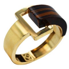 Wander Gold & Tiger's Eye Cuff Bracelet