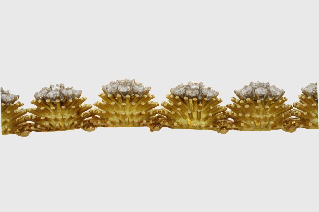 'Sea Anemone' Gold and Diamond Bracelet