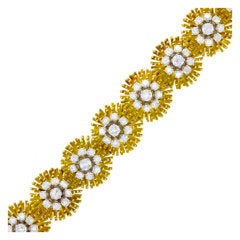 'Sea Anemone' Gold and Diamond Bracelet
