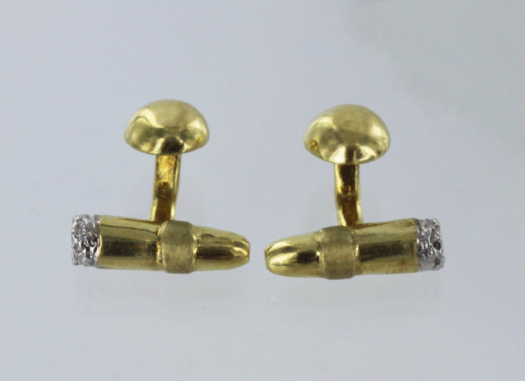 Solid Gold 1950's Cigar Cufflinks