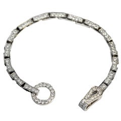 CARTIER Diamond Gold Agrafe Bracelet