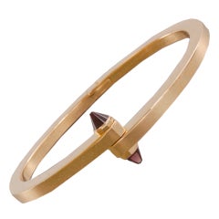 CARTIER  Gold and Tourmaline Bangle Bracelet