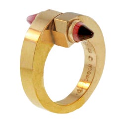 CARTIER Yellow Gold & Tourmaline Ring