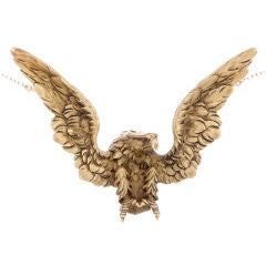 Masterfully Crafted  Yellow Gold Eagle Pendant/Brooch