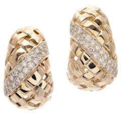 Tiffany 
Co. Diamond  Yellow Gold Earrings