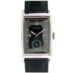 ROLEX 1930's Prince sold by Bucherer w/ Rare Black Dial