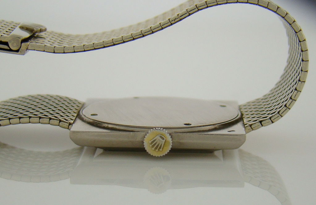Women's or Men's ROLEX 1950's Original Rare Bracelet & Super Thin White Gold Case