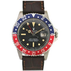 Vintage ROLEX Stainless Steel GMT-MASTER Ref. 1675 circa 1970