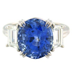 Ceylon Blue Sapphire 6.91ct, Emerald Cut Diamond
Platinum Ring Ceylon Blue Sapphire 6.91ct, Emerald Cut Diamond
Platinum Ring