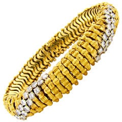1960s Tiffany & Co. Diamond Gold Bracelet