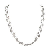 Old European Cut "Diamond-by-the-Yard" Platinum  Necklace