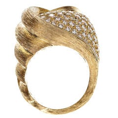 Henry Dunay Stylized Yellow Gold & Diamond Ring