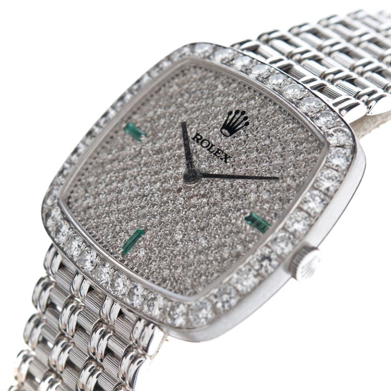 ROLEX Extremely Rare All-Original Diamond & White Gold Ladies Watch