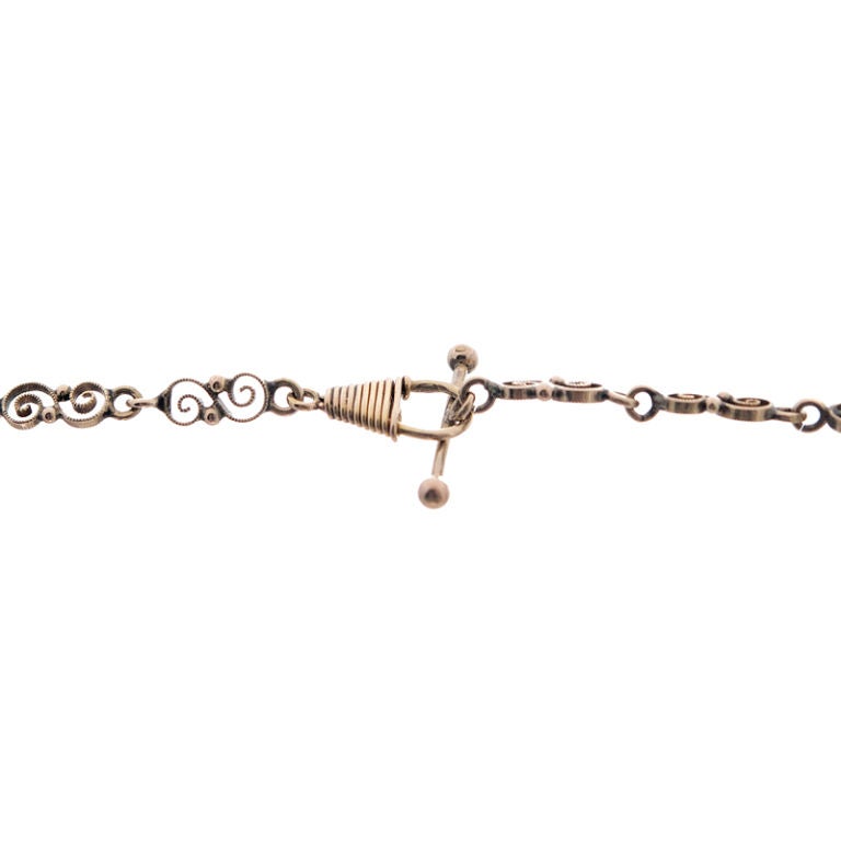 Victorian Suite Aquamarine & Yellow Gold Necklace & Bracelet