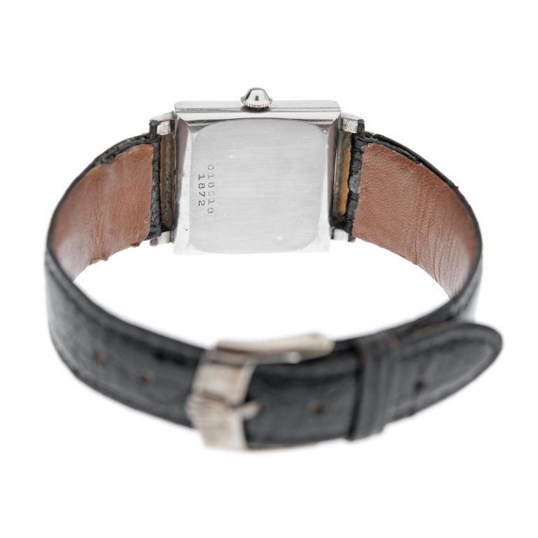 Women's ROLEX 1930's Rose Gold & Steel Rectangular Case Timepiece
