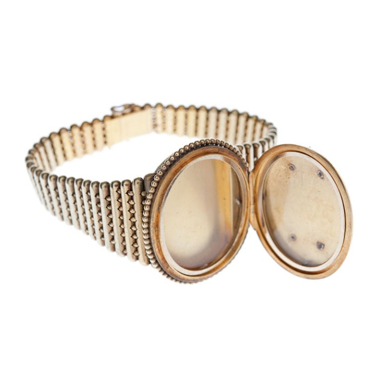 vintage locket bracelet