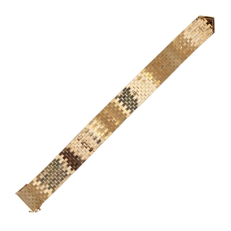 Retro Ruby & Diamond Yellow Gold Bracelet 1