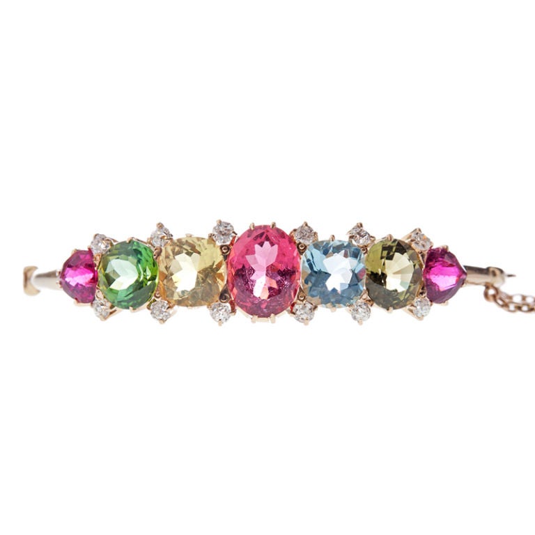 VICTORIAN Multi Gemstone Diamond Bracelet