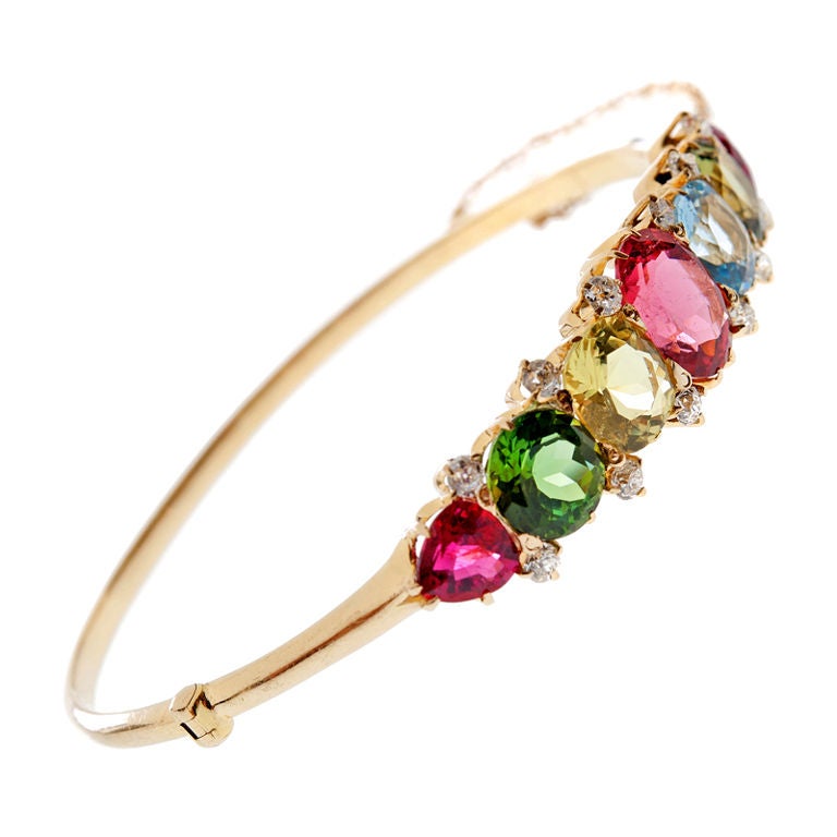 VICTORIAN Multi Gemstone Diamond Bracelet