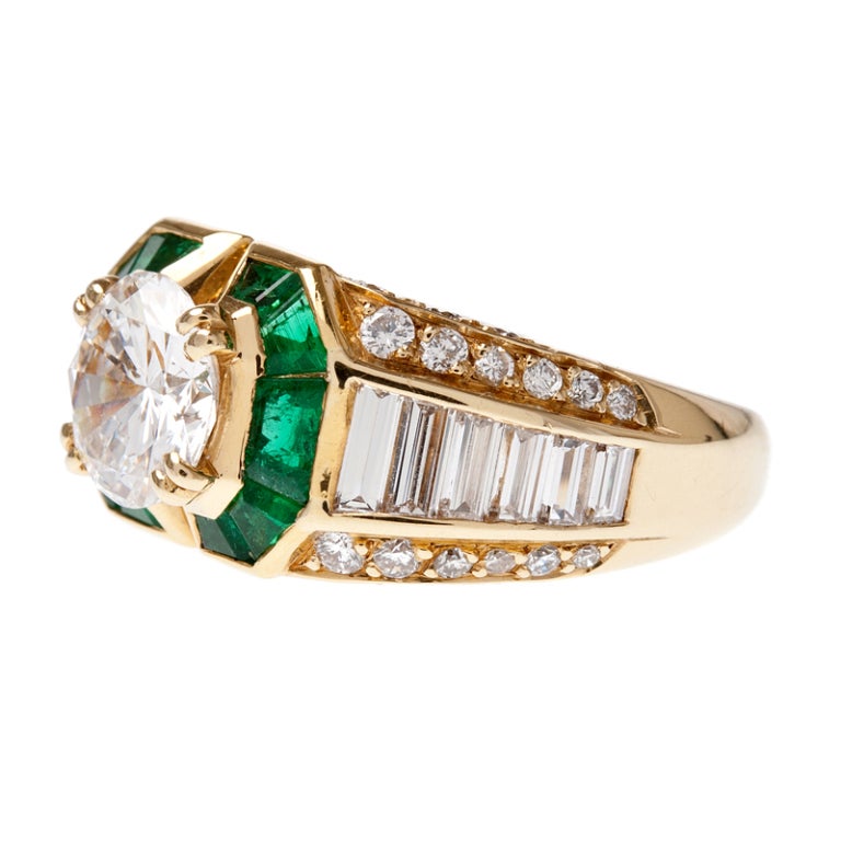 Bague MAUBOUSSIN Diamant Emeraude Fine Designer Ring
