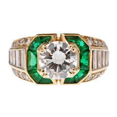 MAUBOUSSIN Diamond Emerald Fine Designer Ring