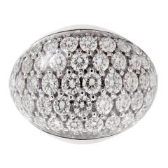 Unique Diamond Dome Crystal Italian Gold Ring 11